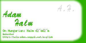 adam halm business card